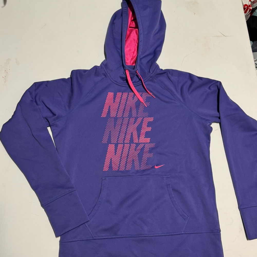 Nike Therma-Fit Purple and Pink Hoodie